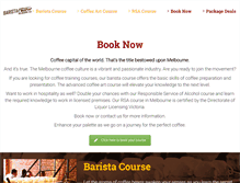 Tablet Screenshot of baristacoursemelbourne.com